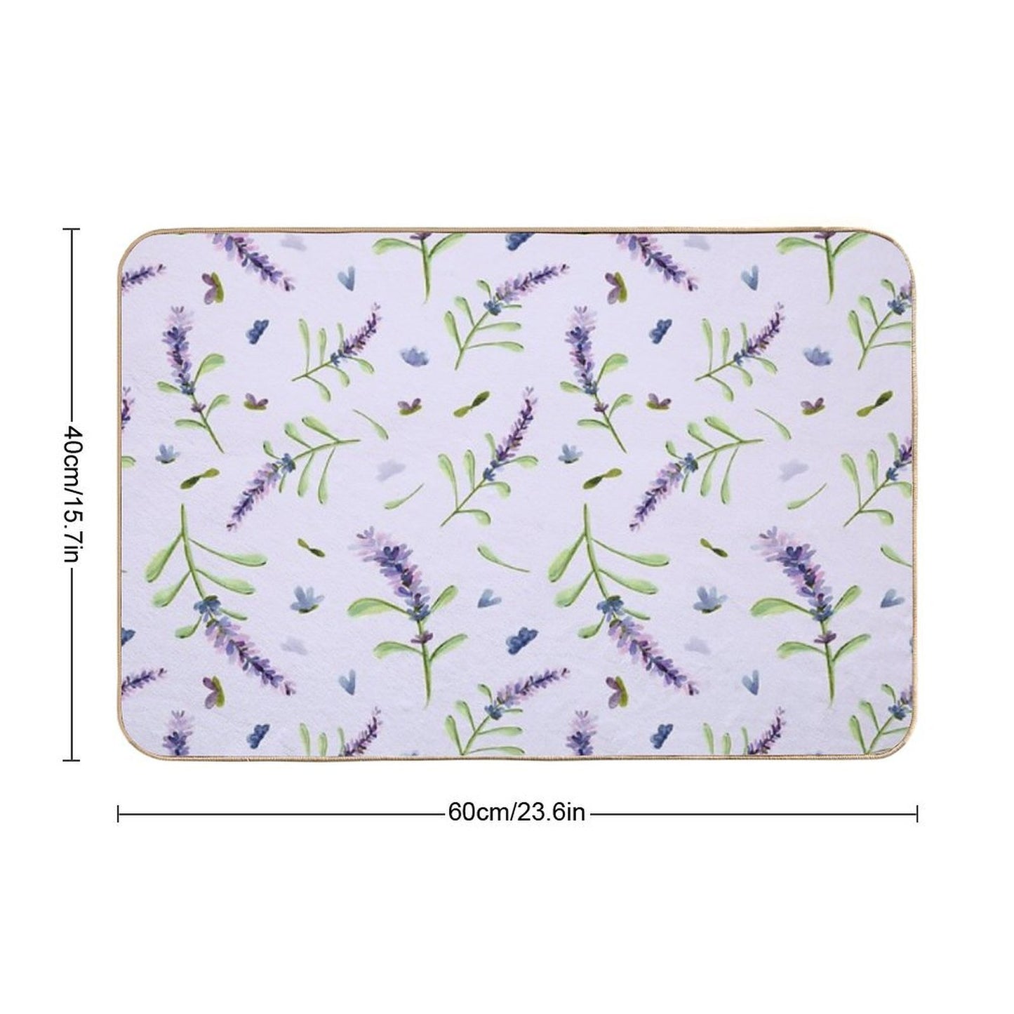Relax with Lavender on Purple Backround Odorless Bath Mat