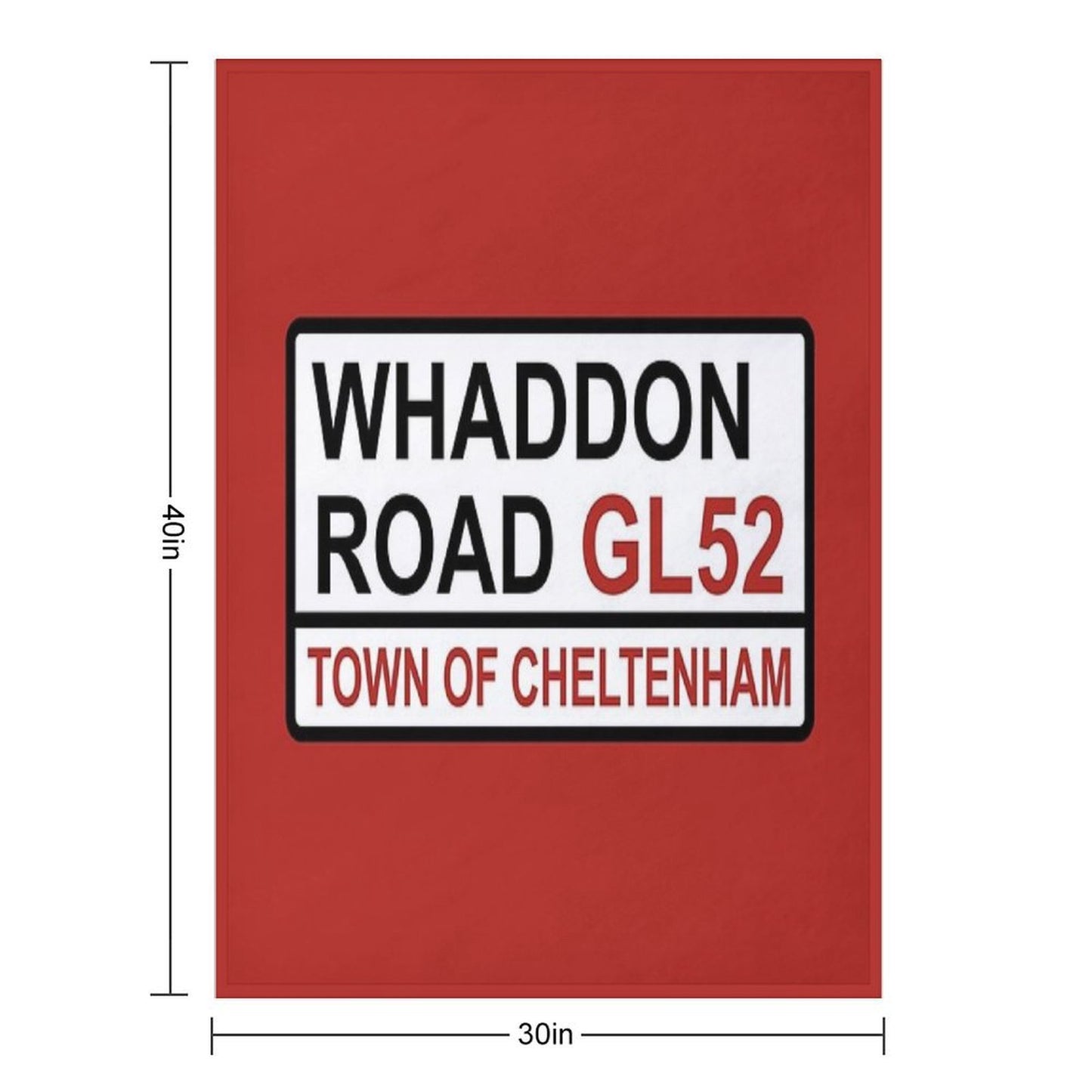 Cheltenham Town Whaddon Road Iconic Street Sign Premium Throw Blanket