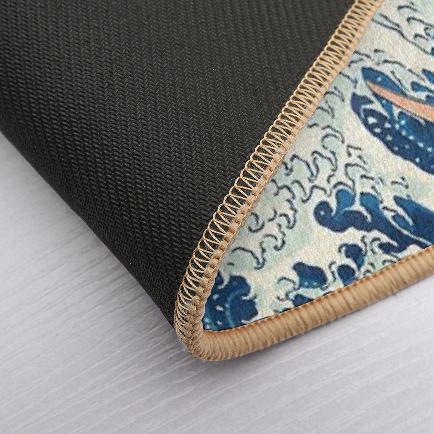 Great Blue Wave Kanagawa Hokusai Mt Fuji Edo Tokyo Japan Anti-Trip Bath Mat