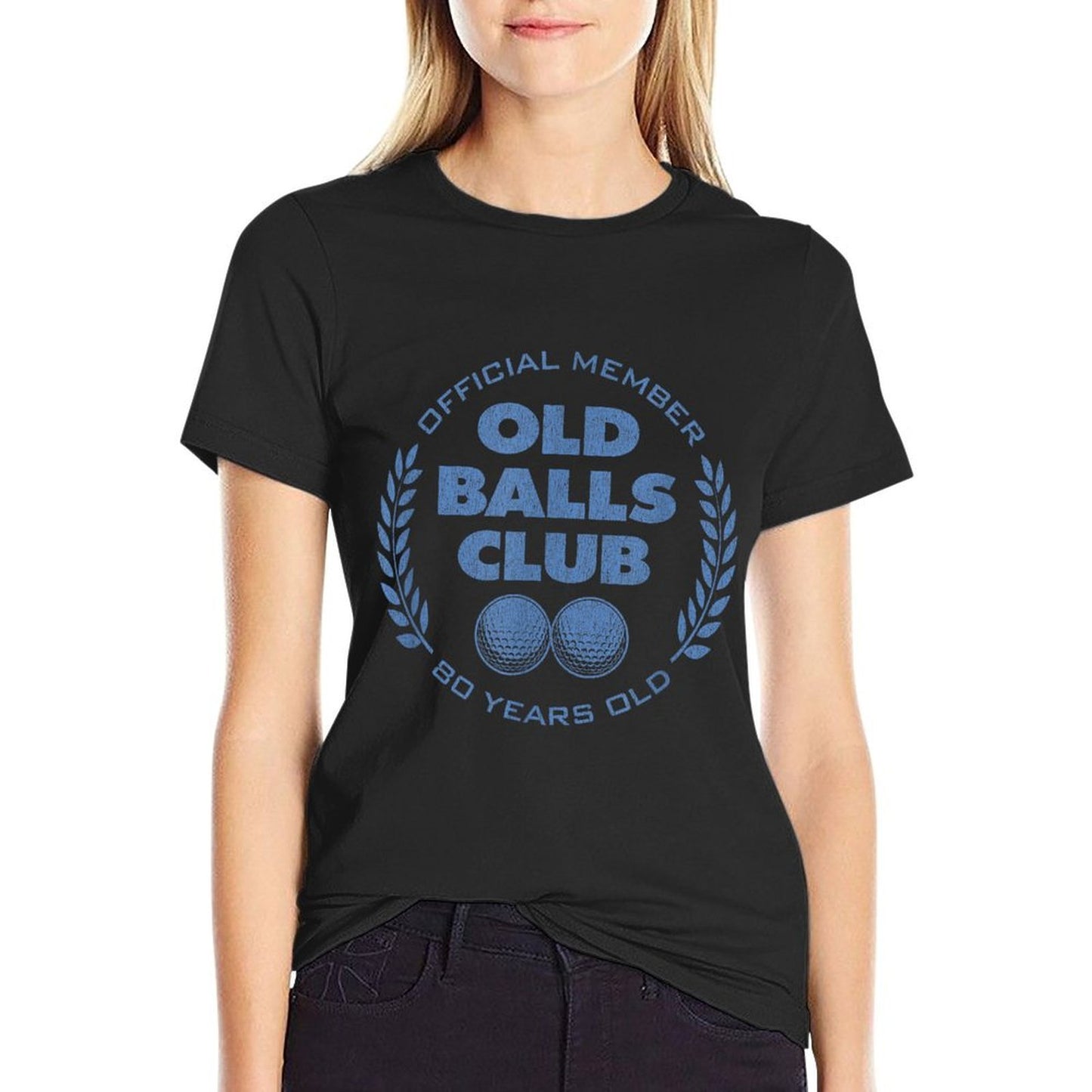 80 Year Old Golfer Golfing Golf 80th Birthday Old Balls Club Slim-fit Cut T-Shirt