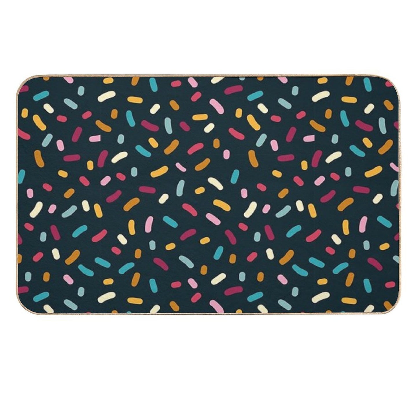 Confetti Sprinkles Pattern  Repositionable Bath Mat