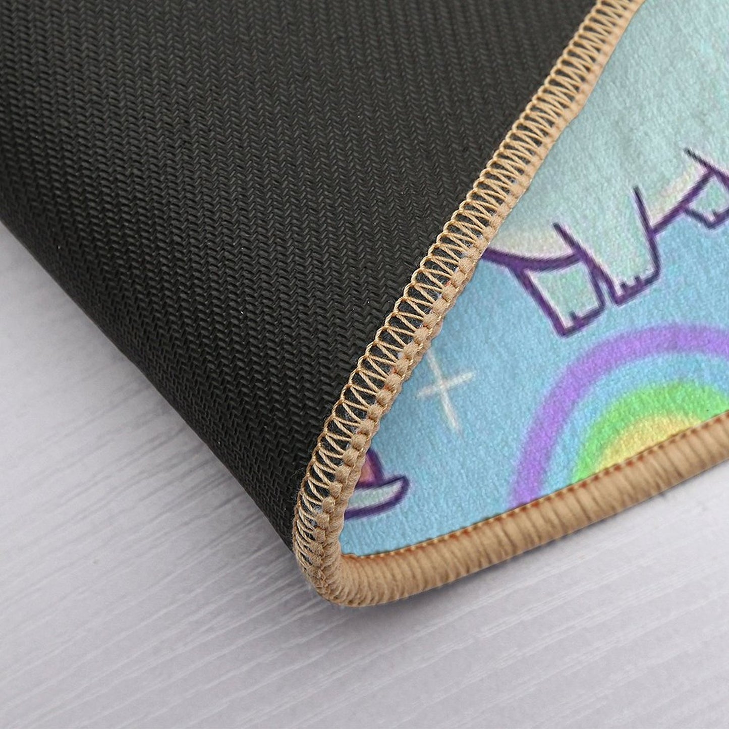 Rainbow Dino Easy Maintenance Bath Mat