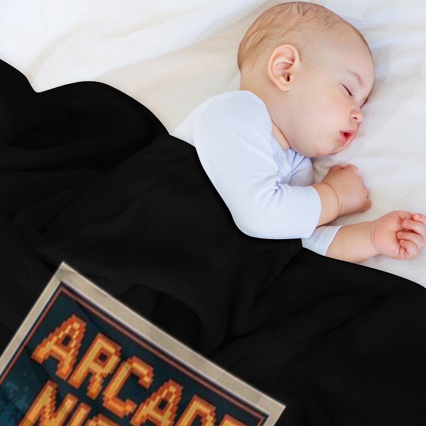 Arcade Night Leveling Up in Silence Quick-dry Throw Blanket