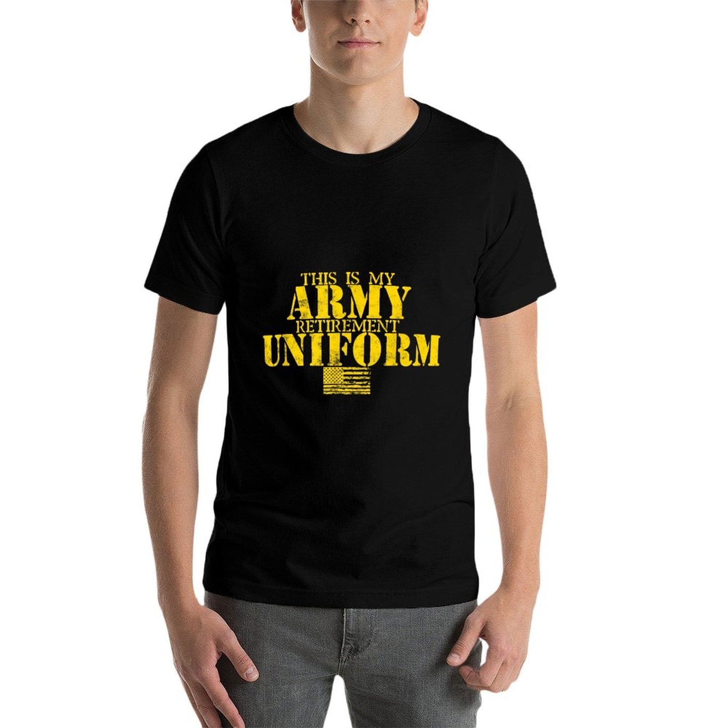 This Is My Army Retirement Uniform Retired Military Army Summer-ready Fabric T-Shirt