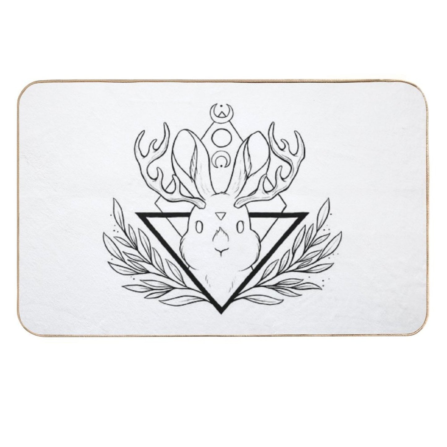Lunar Rabbit Jackalope Nikury Easy To Clean Bath Mat