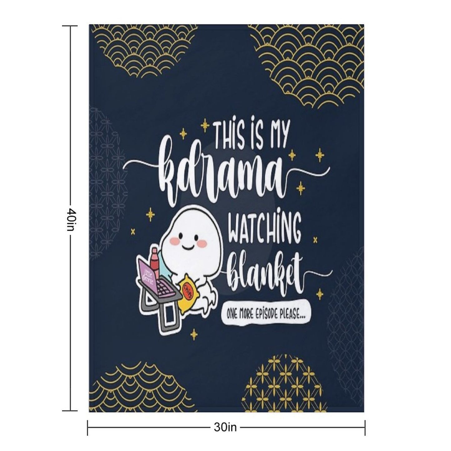 This Is My Kdrama Watching Blanket Gift for Kdrama Fans Eco-conscious Throw Blanket