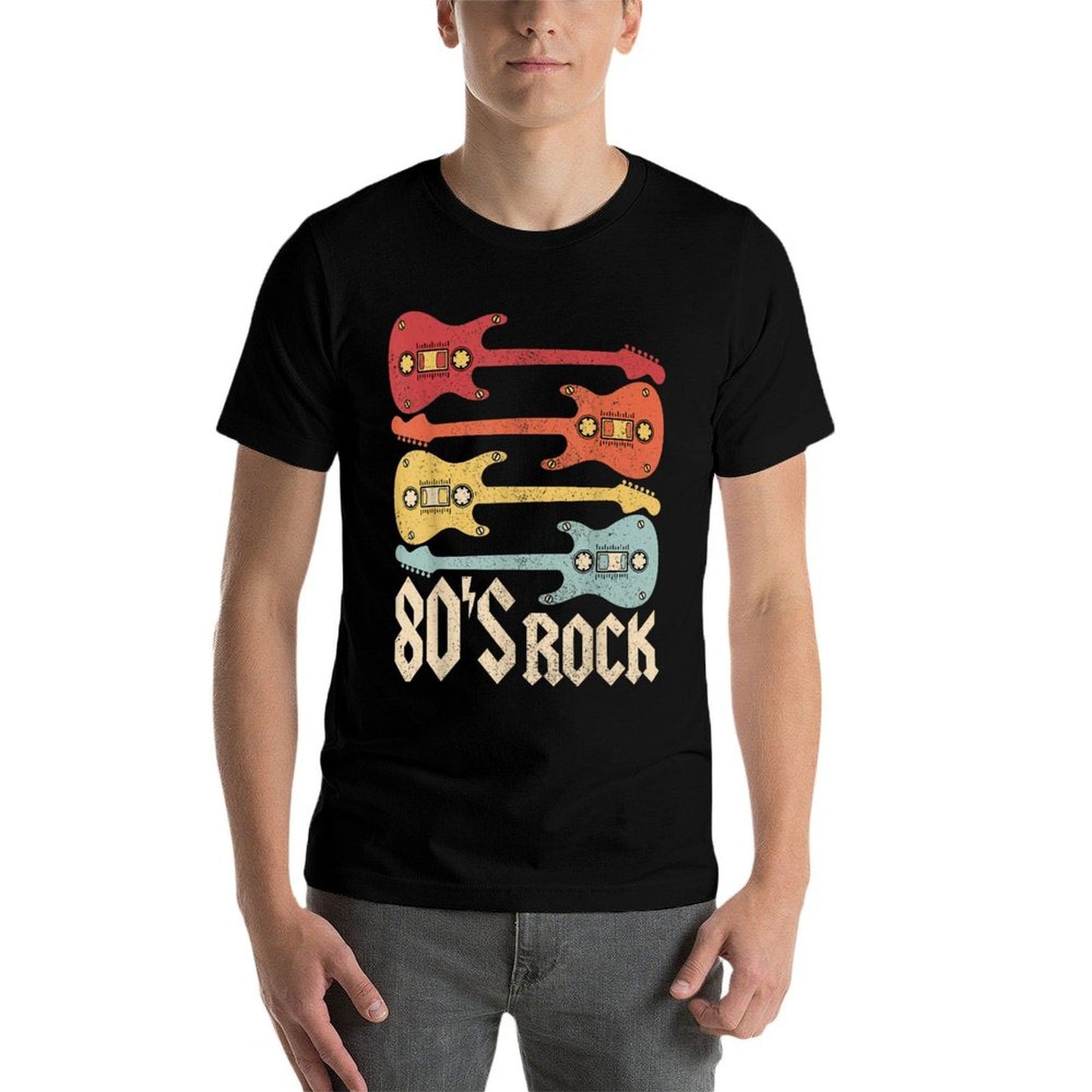 80s Rock Band Guitar Cassette Tape 1980s Vintage 80s Costume Durable T-Shirt