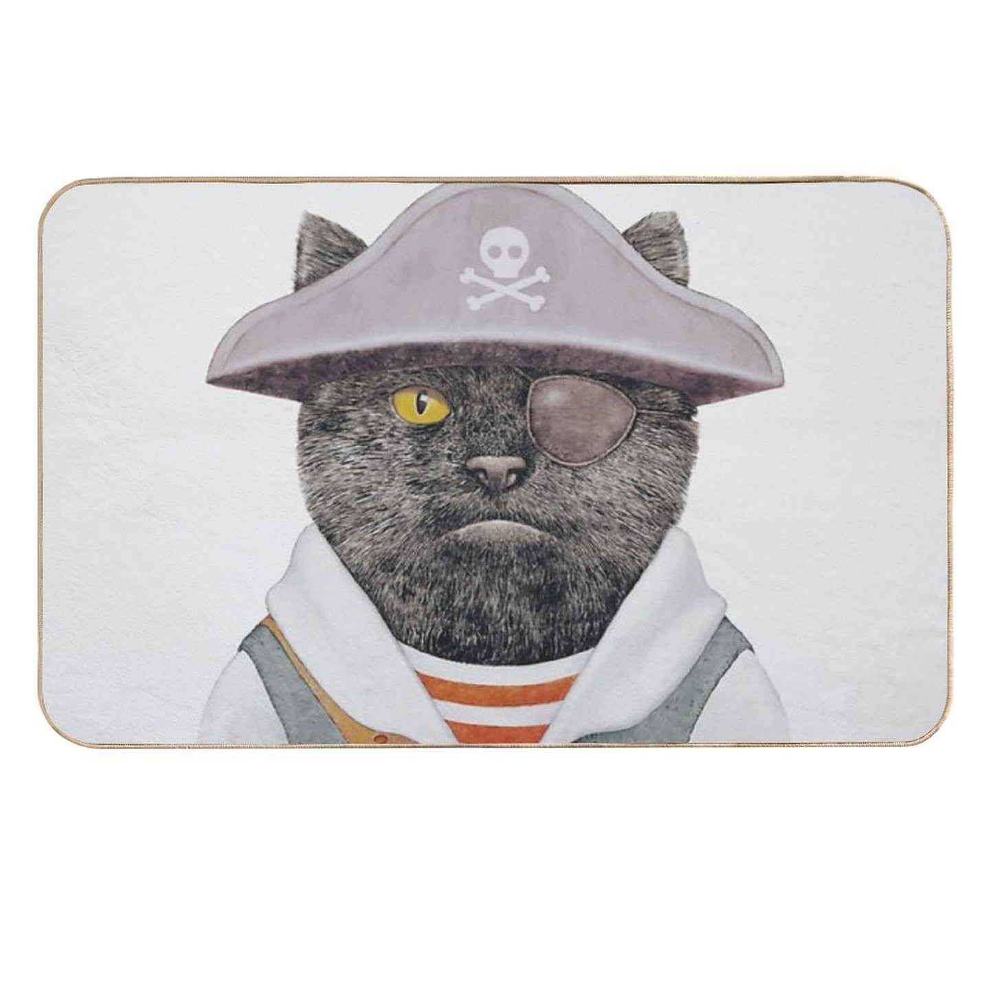 Pirate Cat Versatile Bath Mat