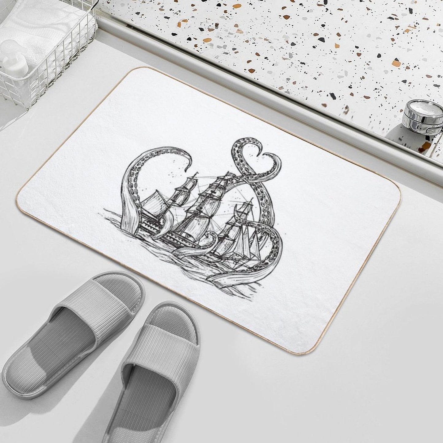 Kraken Stain-Proof Bath Mat