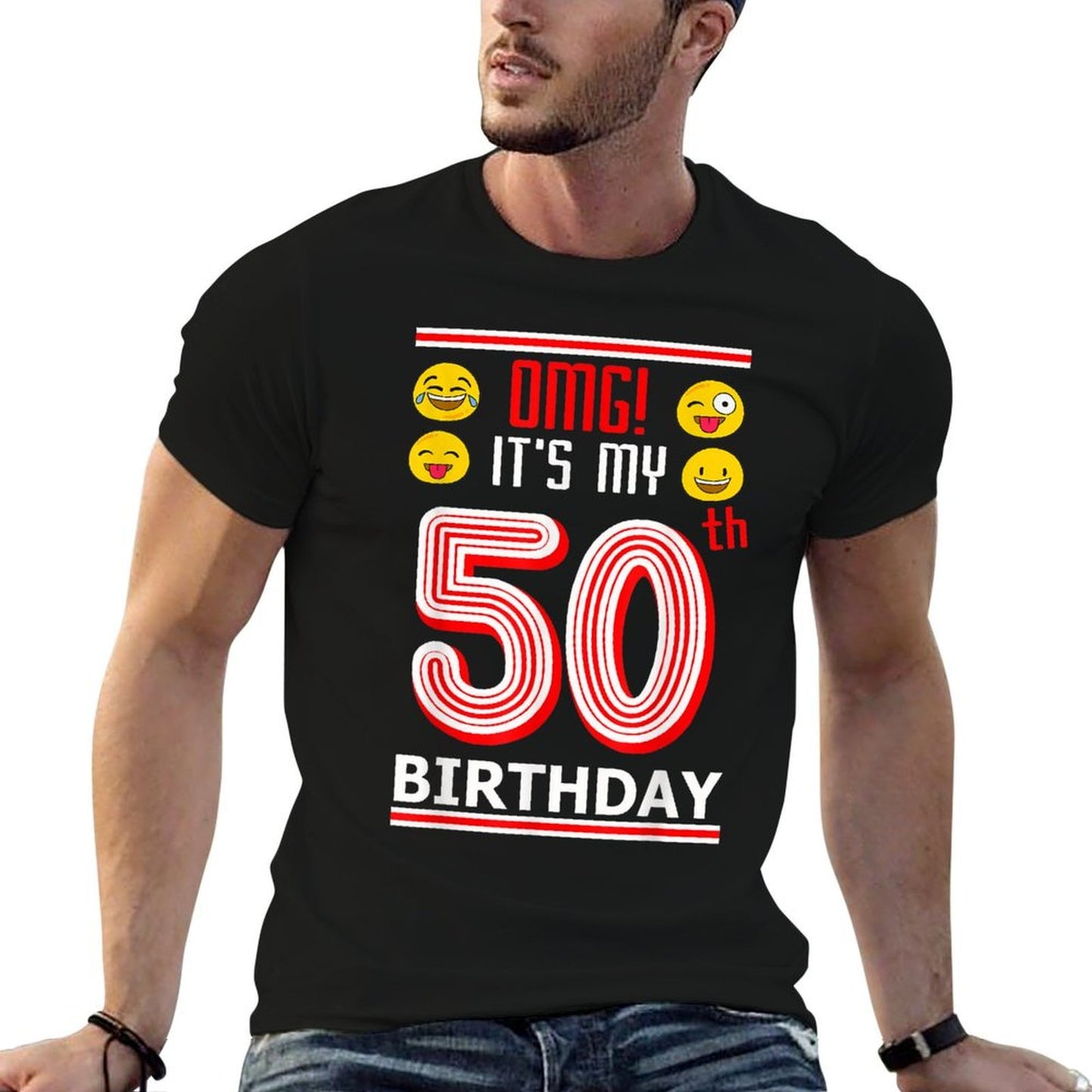 50th Birthday Tshirt OMG Its My Birthday 50 Year Old Comfortable T-Shirt