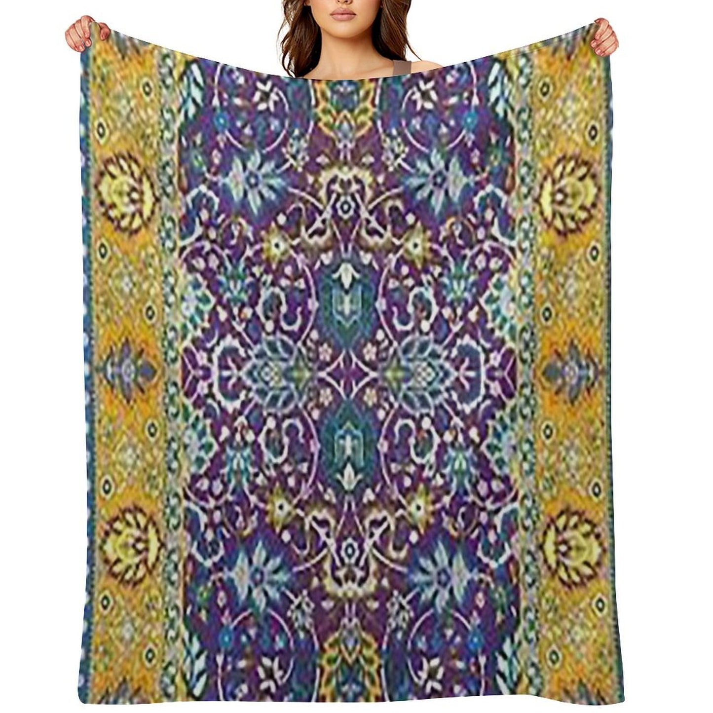 Oriental Rug Multi-functional Throw Blanket