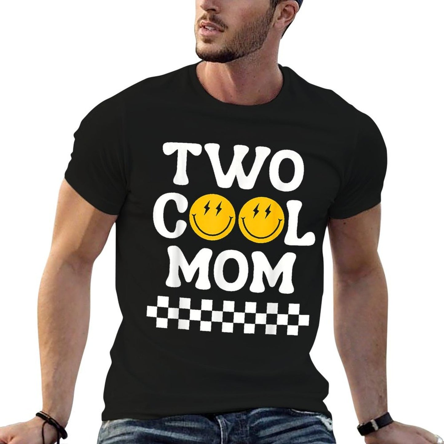 Two Cool Mom 2nd Birthday 2 Year Old Boy Second Bday Polyester Blend T-Shirt