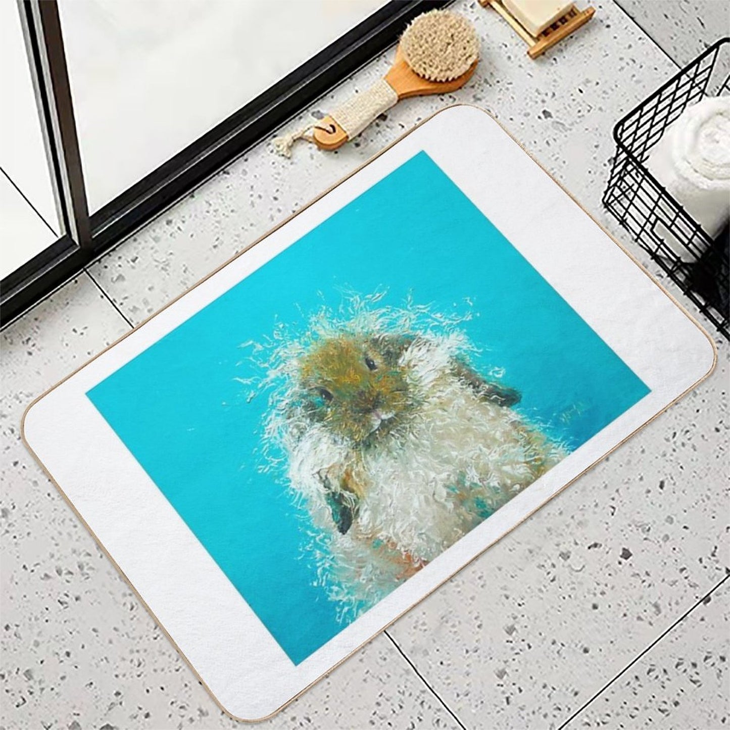 Hairy Scary Rabbit Long-Lasting Bath Mat