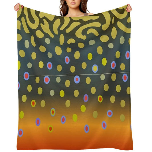 Brook Trout Skin Anti-pilling Throw Blanket