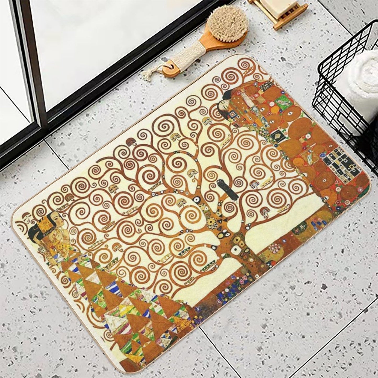 HD The Tree of Life, 1905 by Gustav Klimt - HIGH DEFINITION Anti-Trip Bath Mat