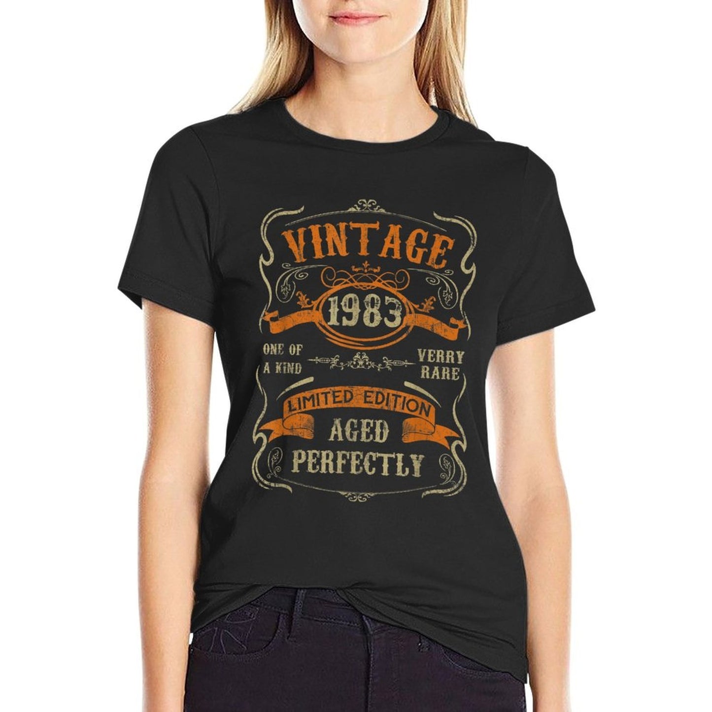 40 Year Old Men Vintage 1983 Limited Edition 40th Birthday Heathered Texture T-Shirt