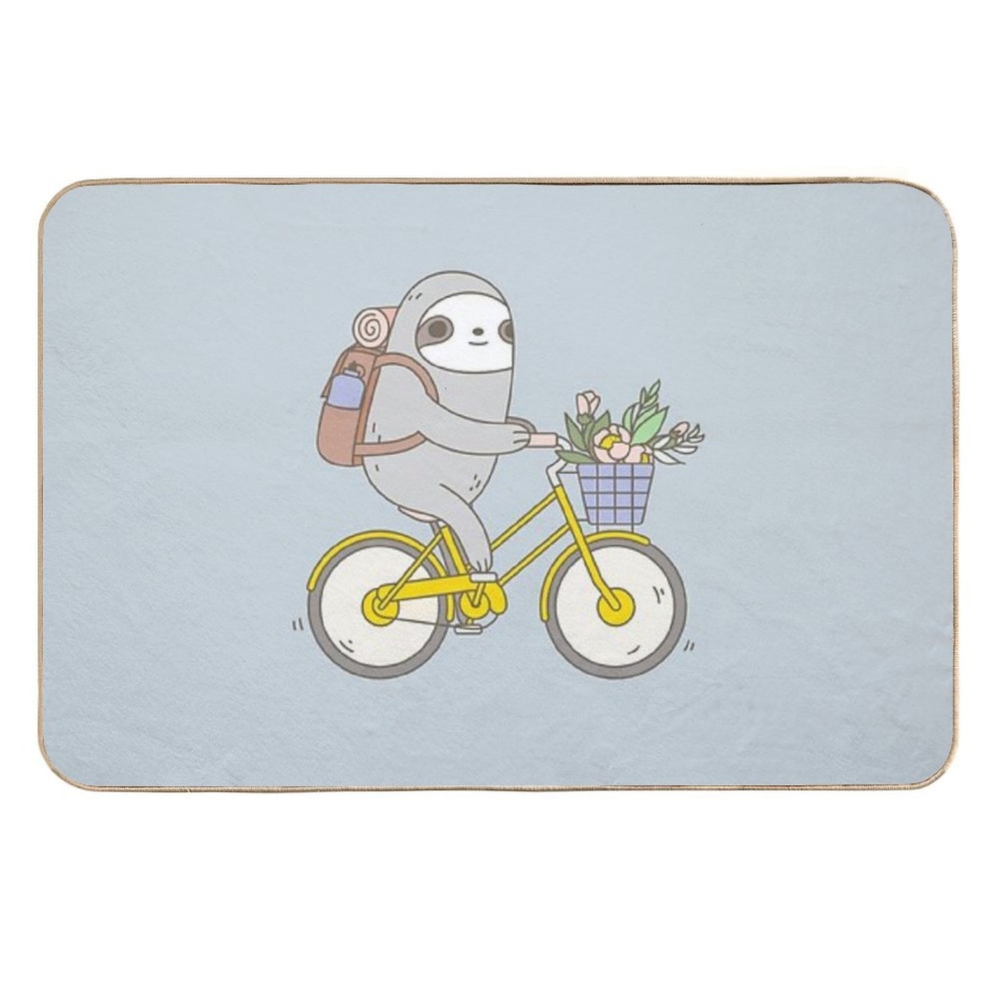 Biking Sloth Anti-Trip Bath Mat