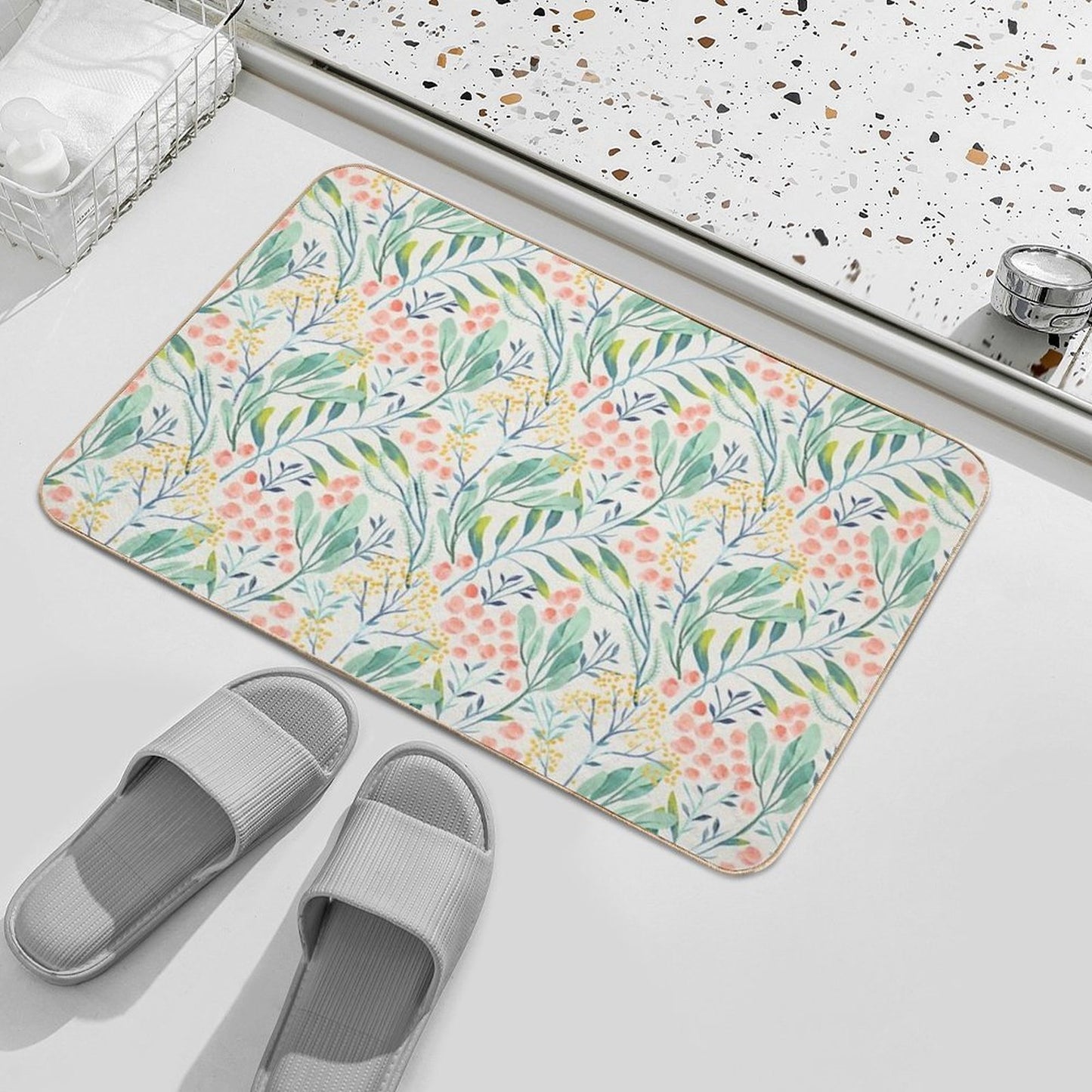 Botanical Garden Fade-Resistant Bath Mat