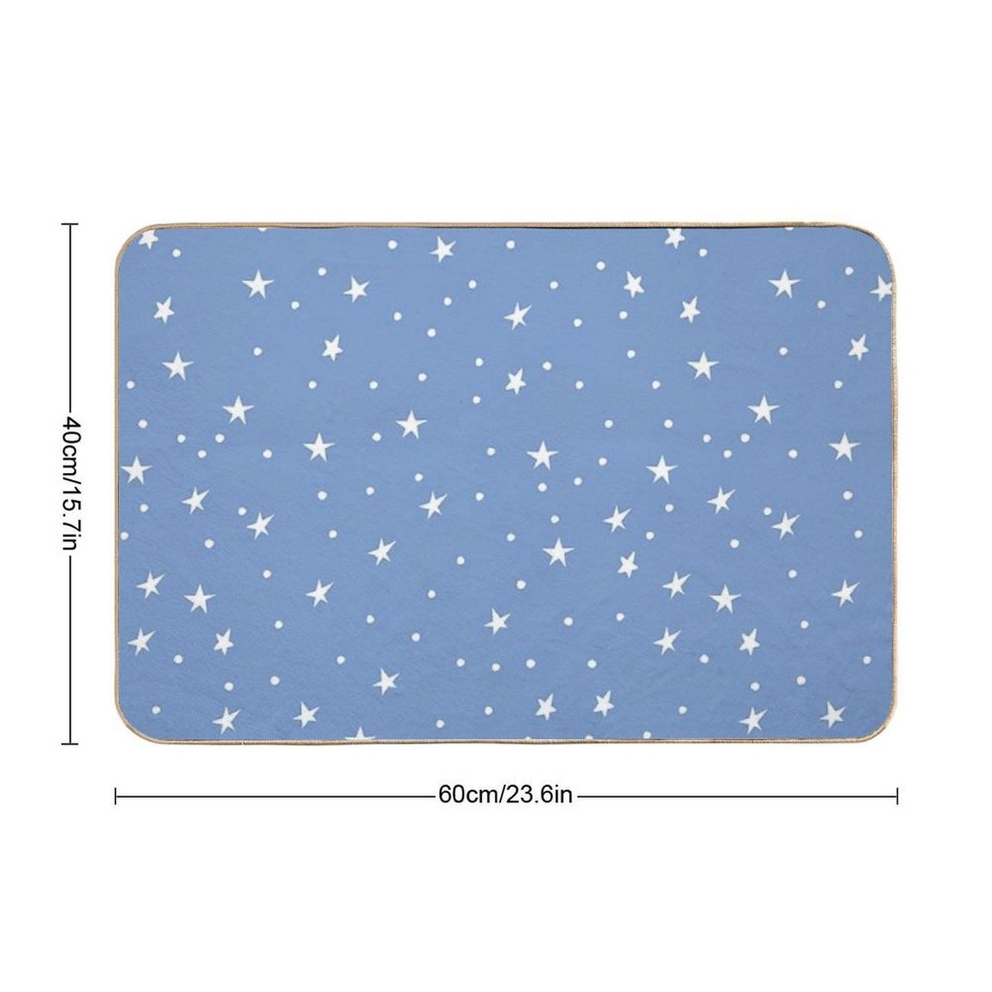 Doodle Stars on Cornflower Rapid-Drying Bath Mat