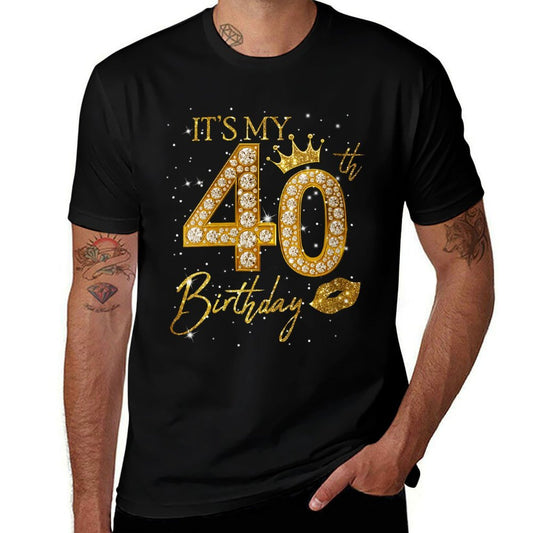 Womens It's My 40th Birthday Crown 40 Years Old 40th Birthday Queen  Stretchy T-Shirt