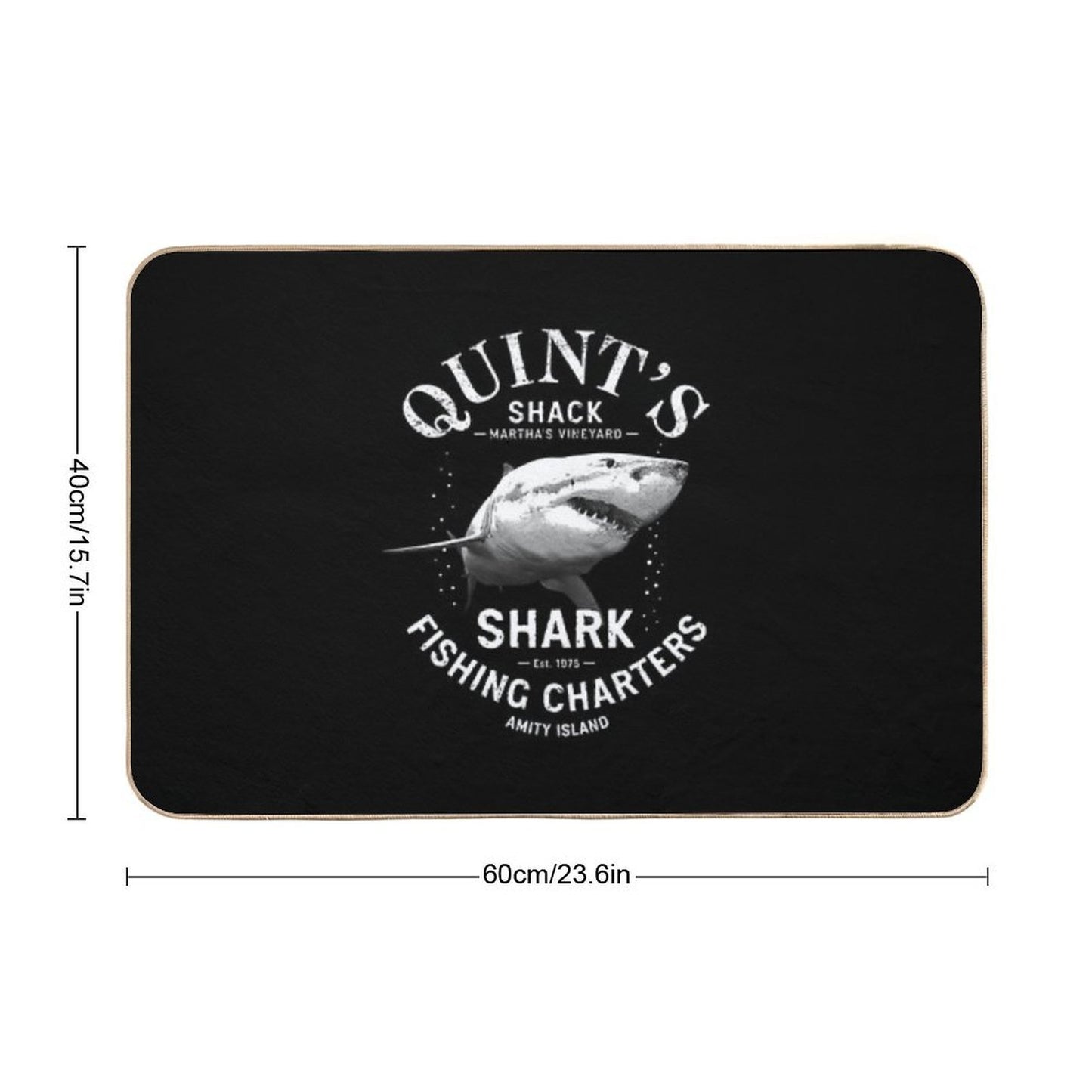 Quint's Shark Fishing Charters Durable Bath Mat
