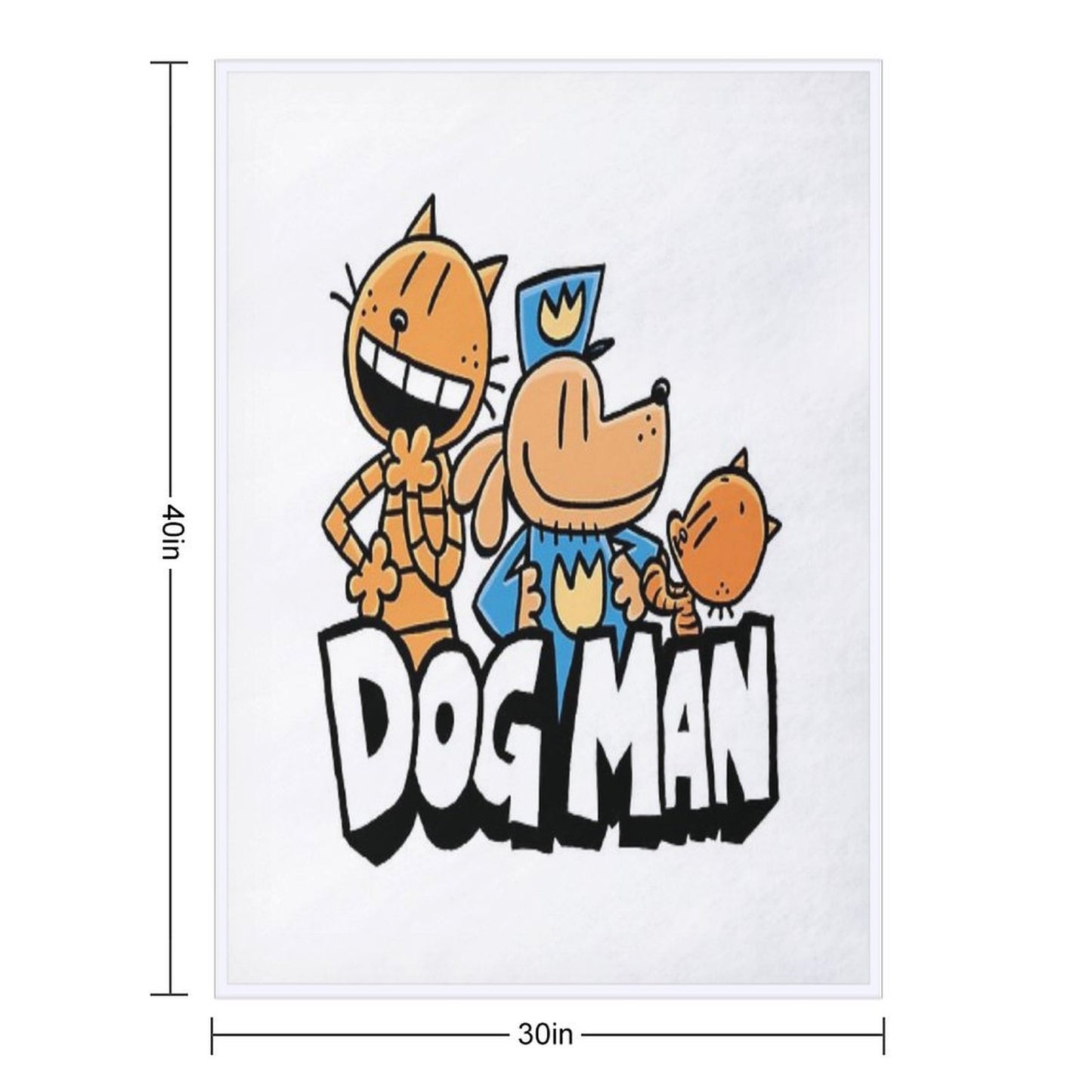 Dog Man Dog Man X Petey And Li'l Petey Travel-friendly Throw Blanket
