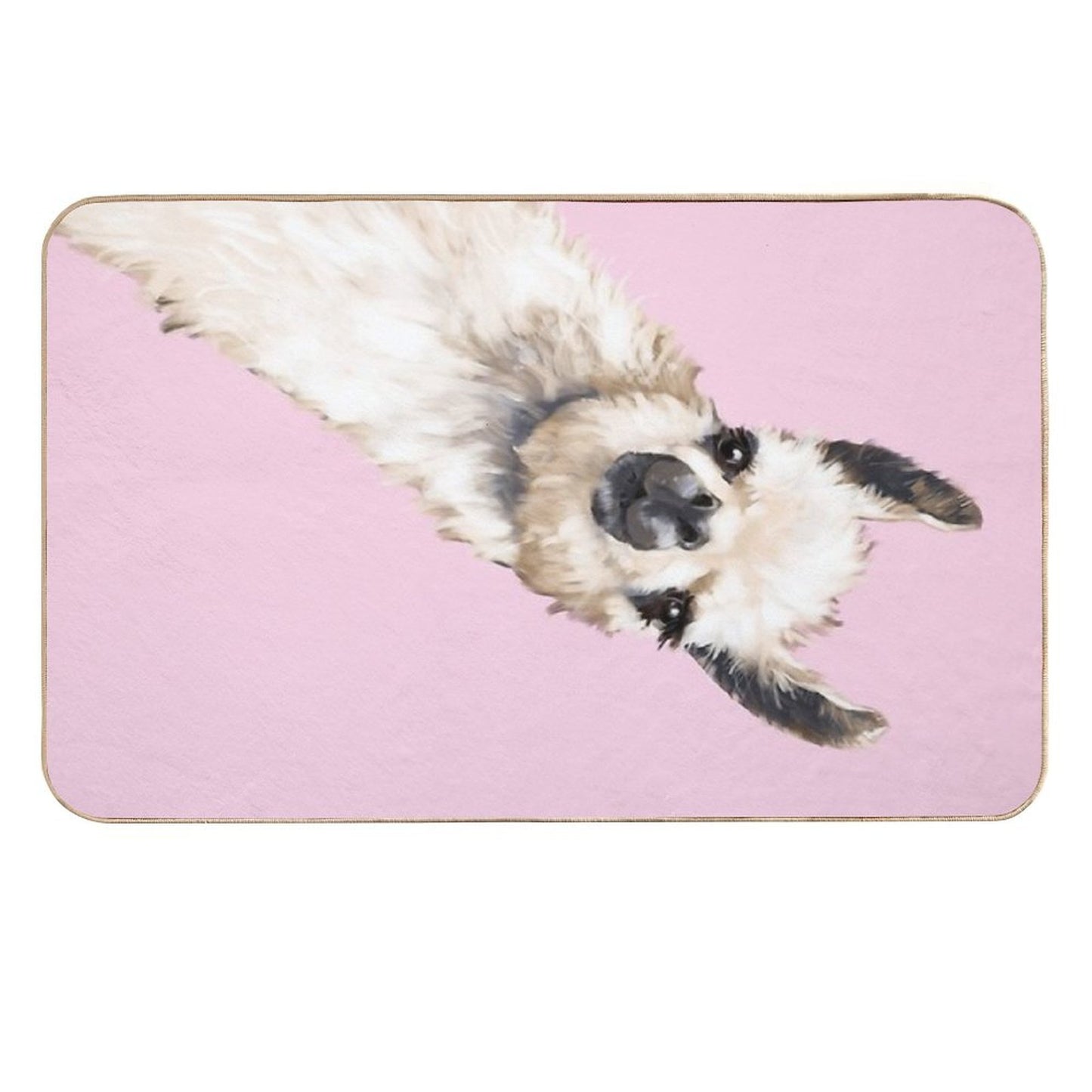 Sneaky Llama Rapid-Drying Bath Mat