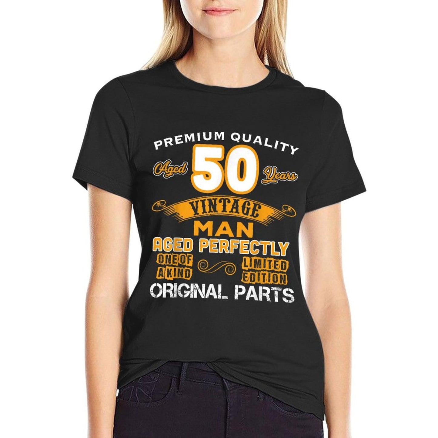 Funny Party 50th Vintage Man Birthday Gift For All Slim-fit Cut T-Shirt
