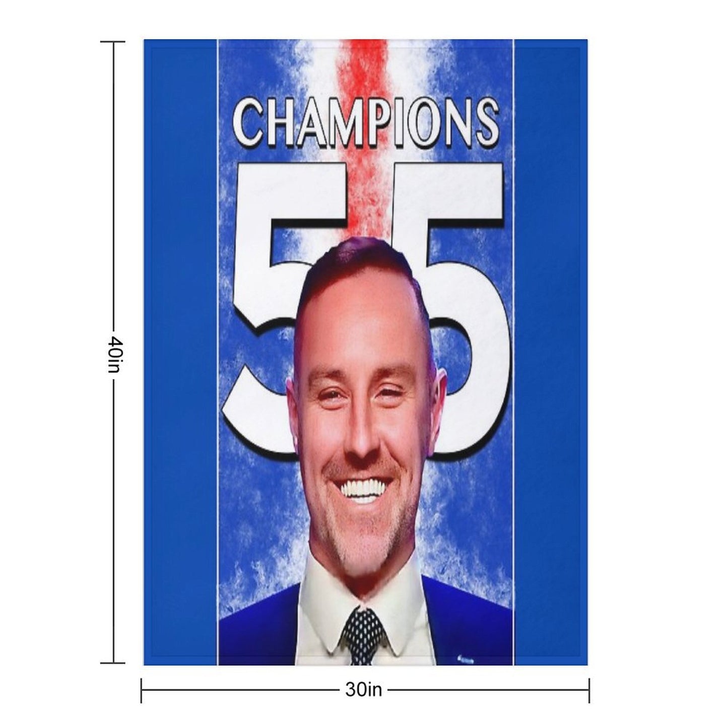 Glasgow Rangers Champions 55 Travel-friendly Throw Blanket