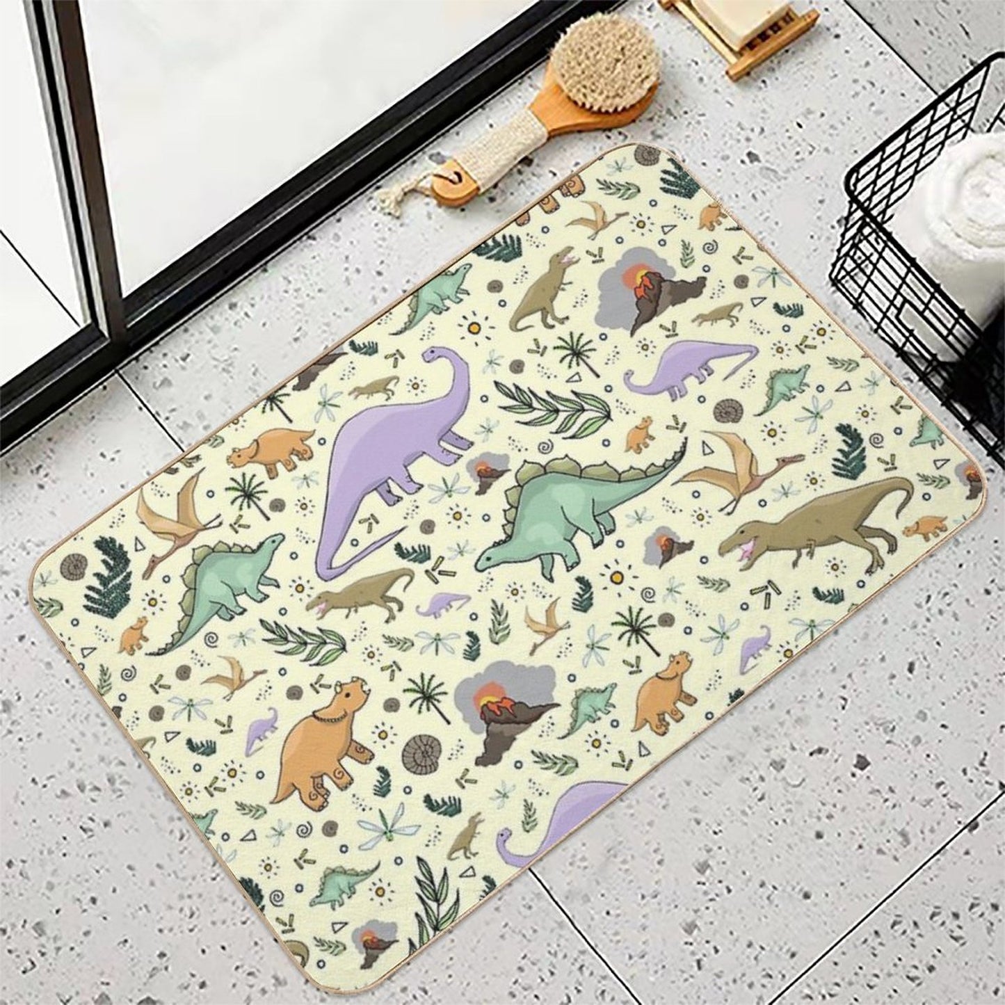 Dinosaurs! Fade-Resistant Bath Mat