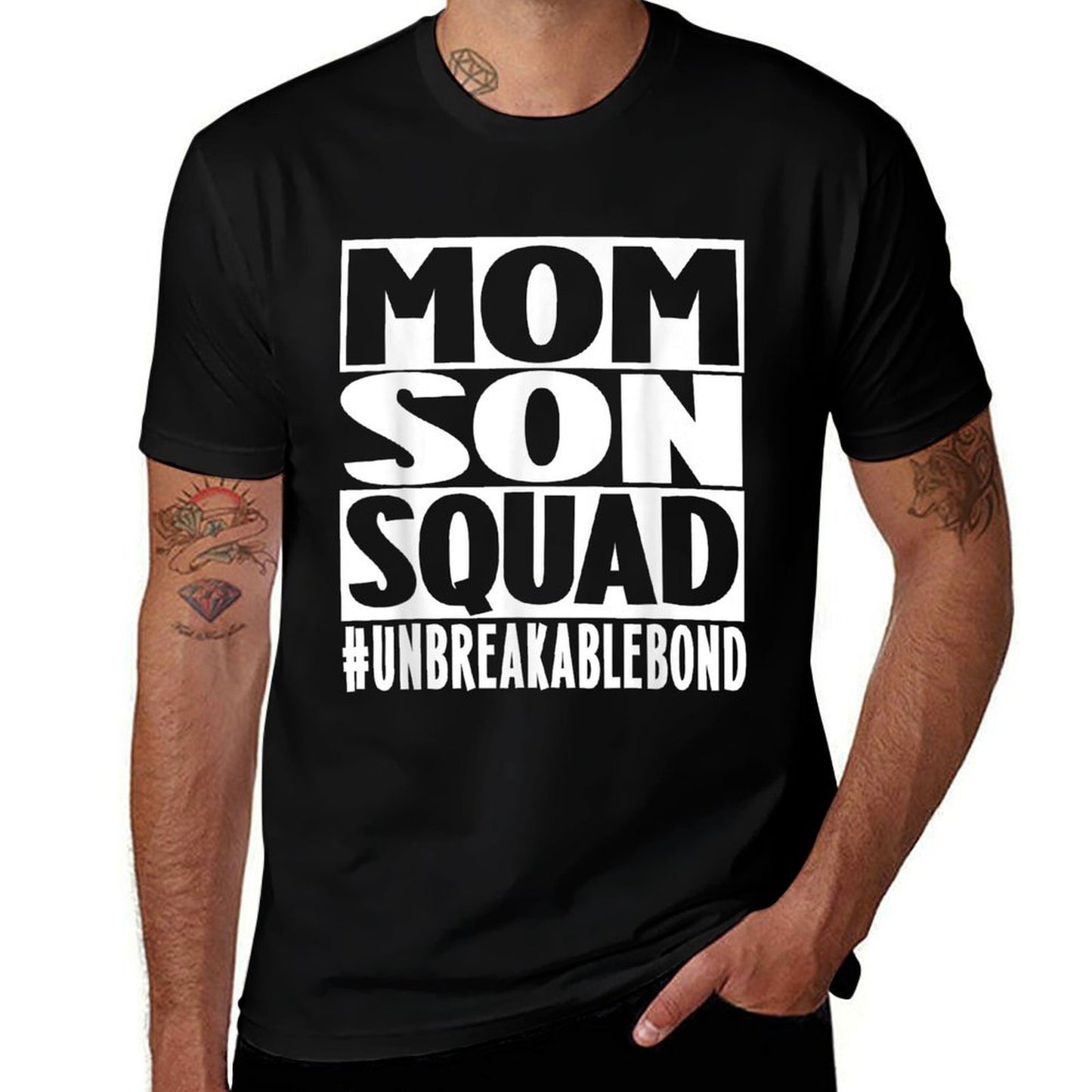 Mom Son Squad Unbreakable Bond Family Lightweight T-Shirt