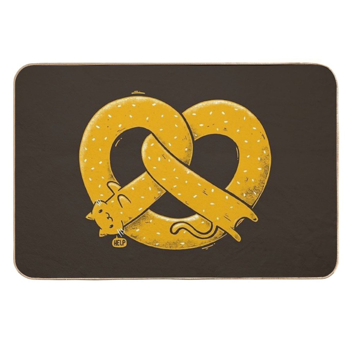 The Long Cat Is A Pretzel Toxin-Free Bath Mat