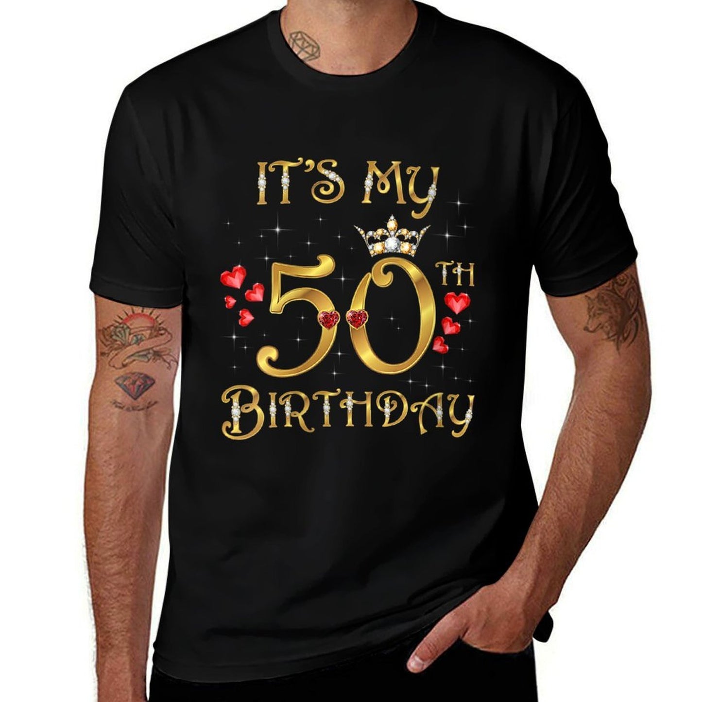 Womens It's My 50th Birthday Party 50 Years Old Queen Cool Odor-resistant T-Shirt