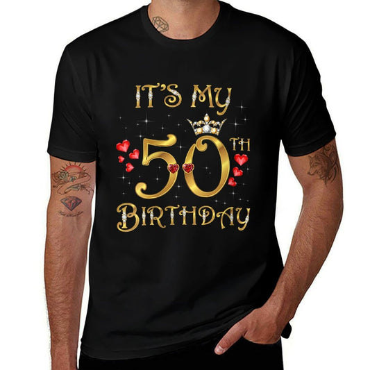 Womens It's My 50th Birthday Party 50 Years Old Queen Cool  Odor-resistant T-Shirt