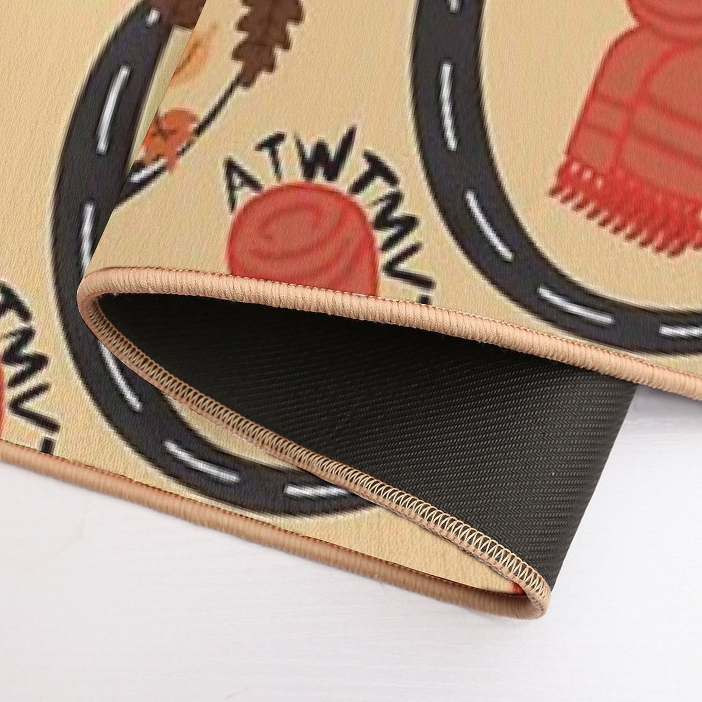 Deluxe ATWTMVTV Red Easy Maintenance Bath Mat
