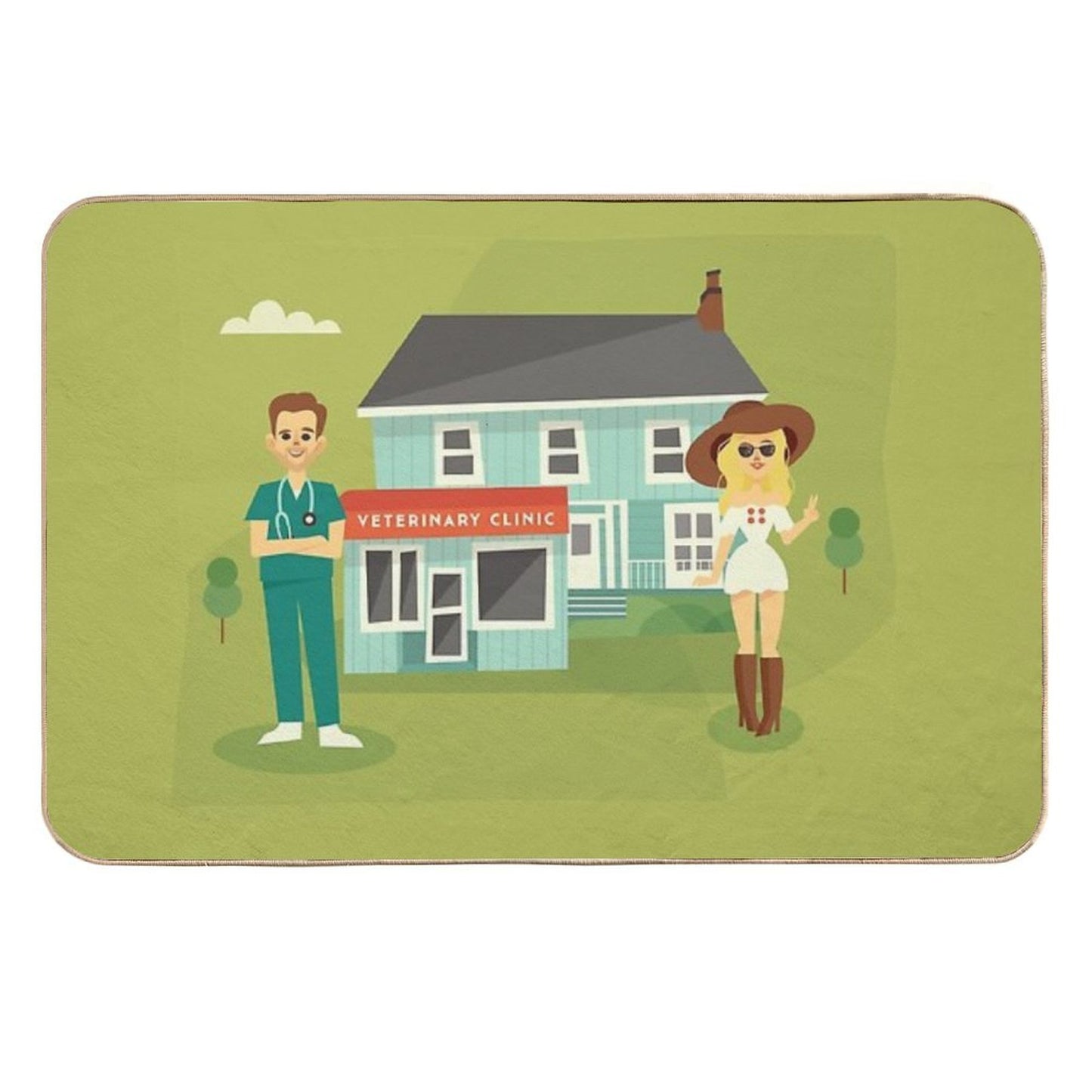 Vet Clinic Long-Lasting Bath Mat