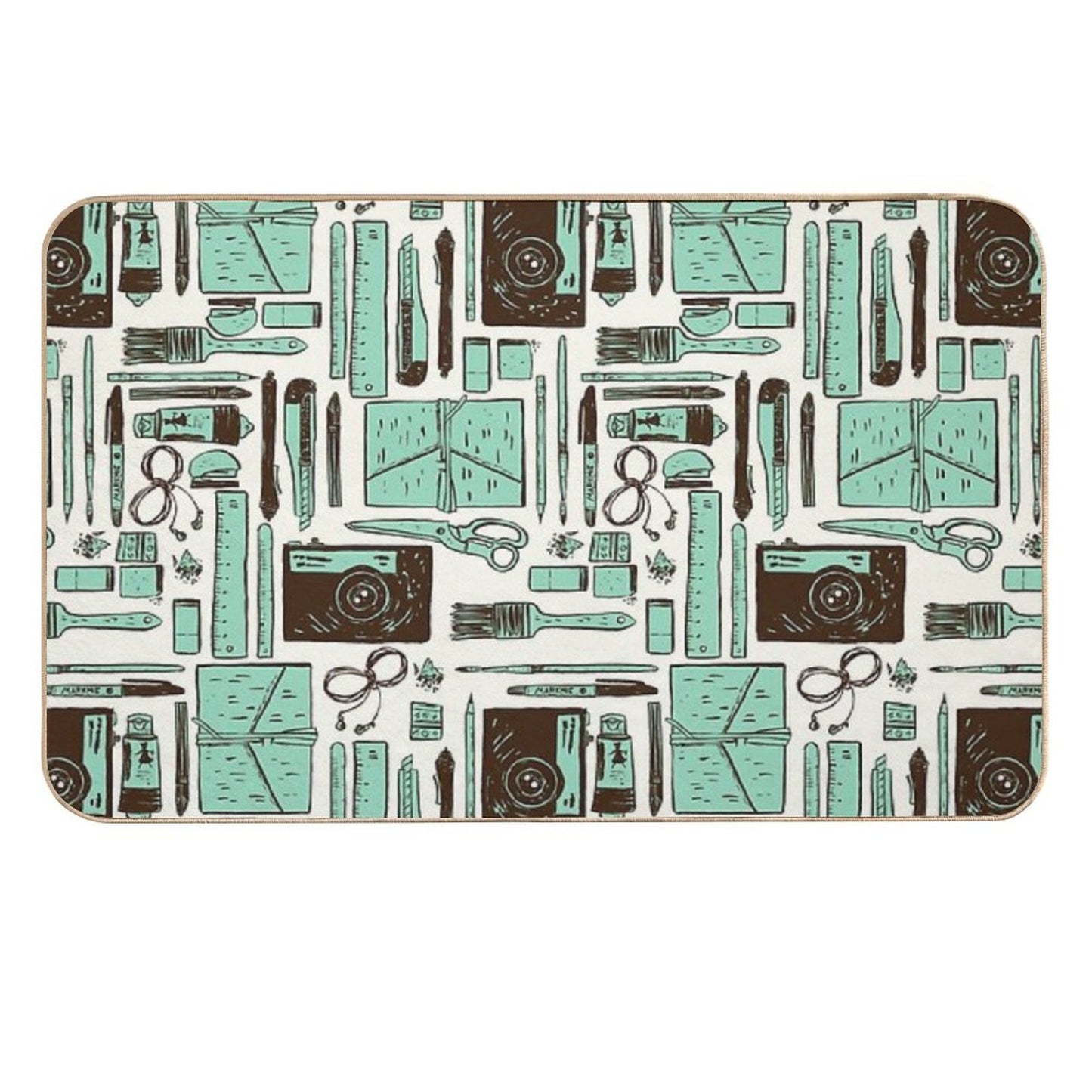 Artist Tools Pattern Dirt-Trapping Bath Mat