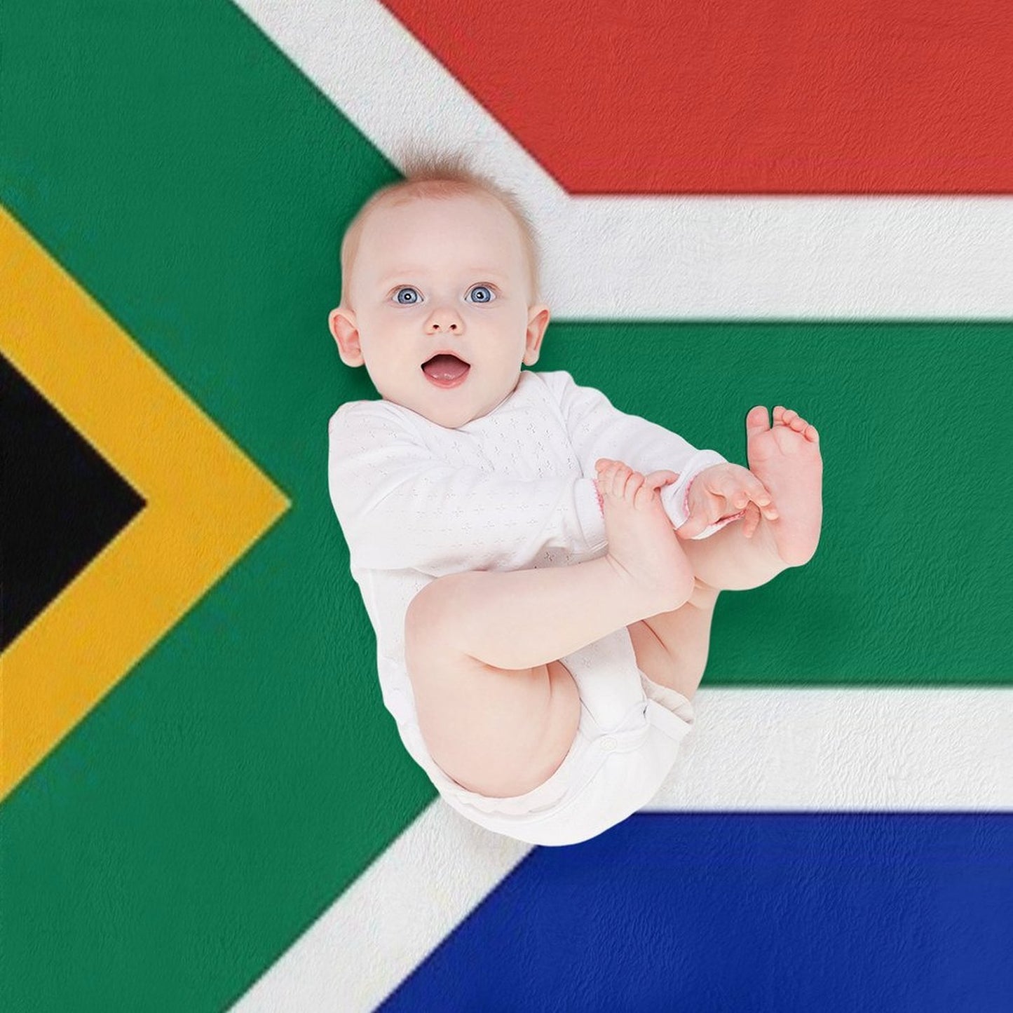 South African Springboks Flag Velvety-soft Throw Blanket