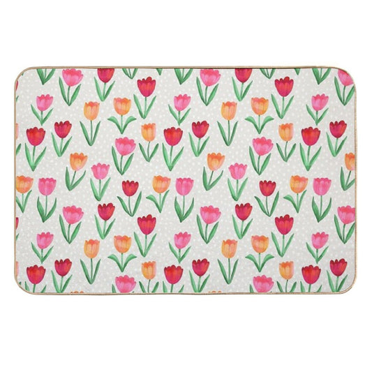 Spring Tulips  Rapid-Drying Bath Mat