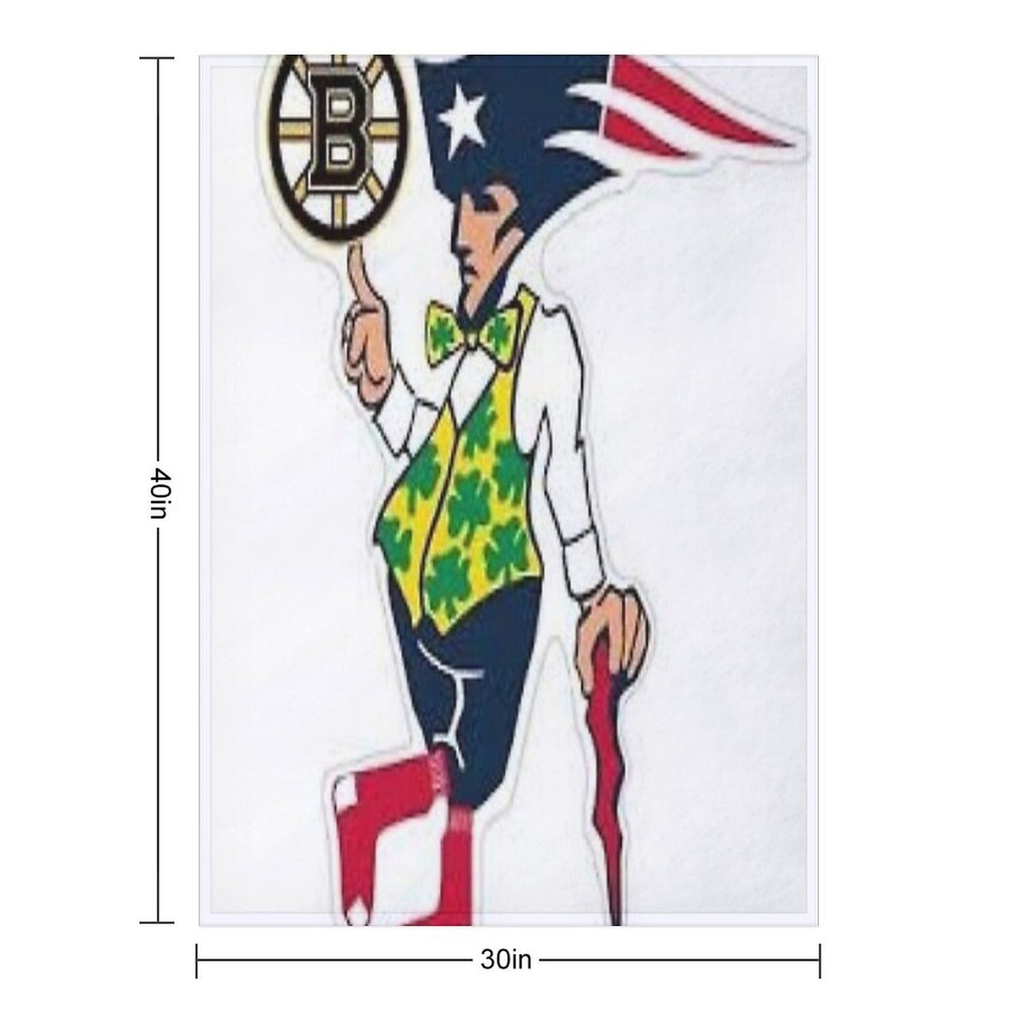 Boston Sports Shrink-resistant Throw Blanket