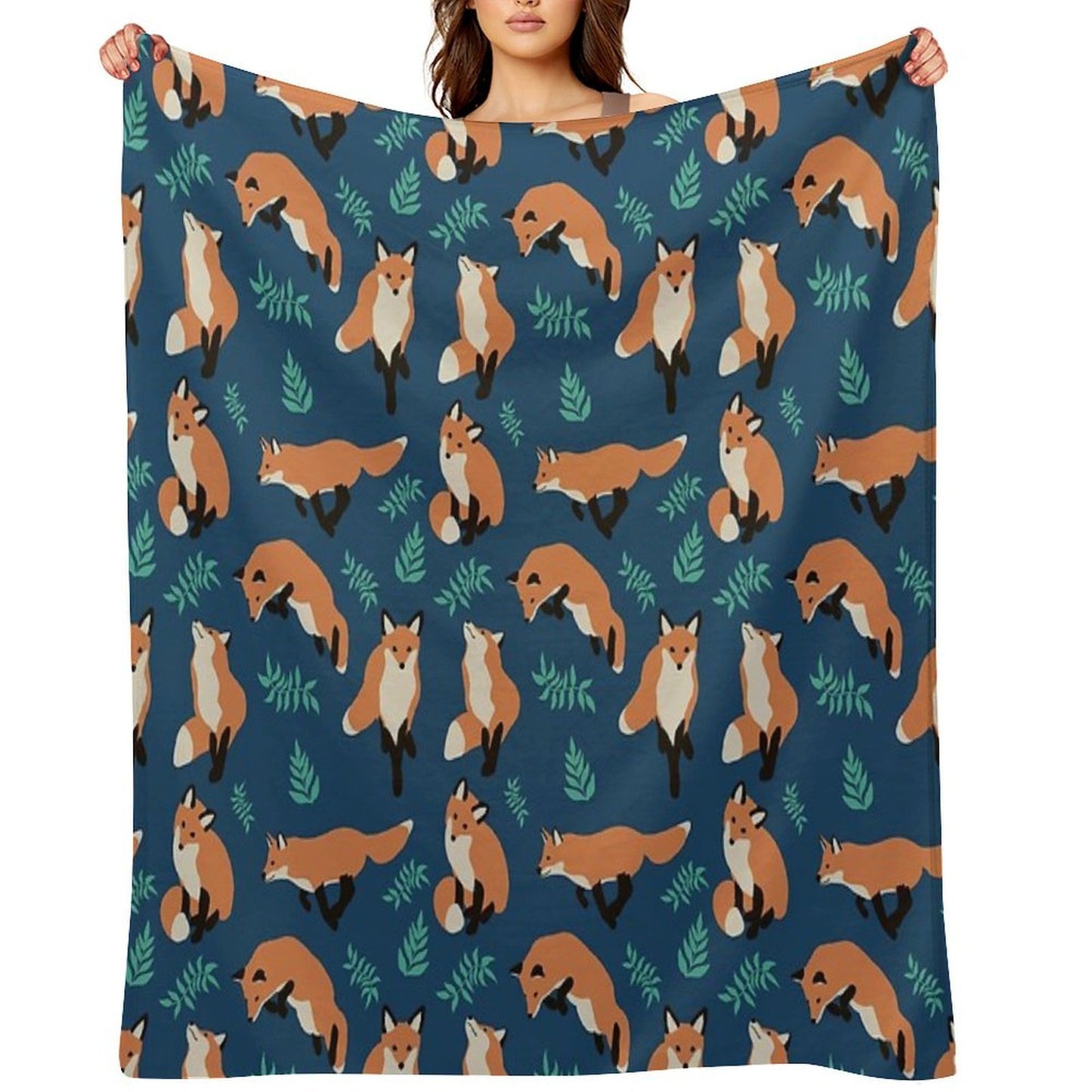 Fox Style Plush Throw Blanket