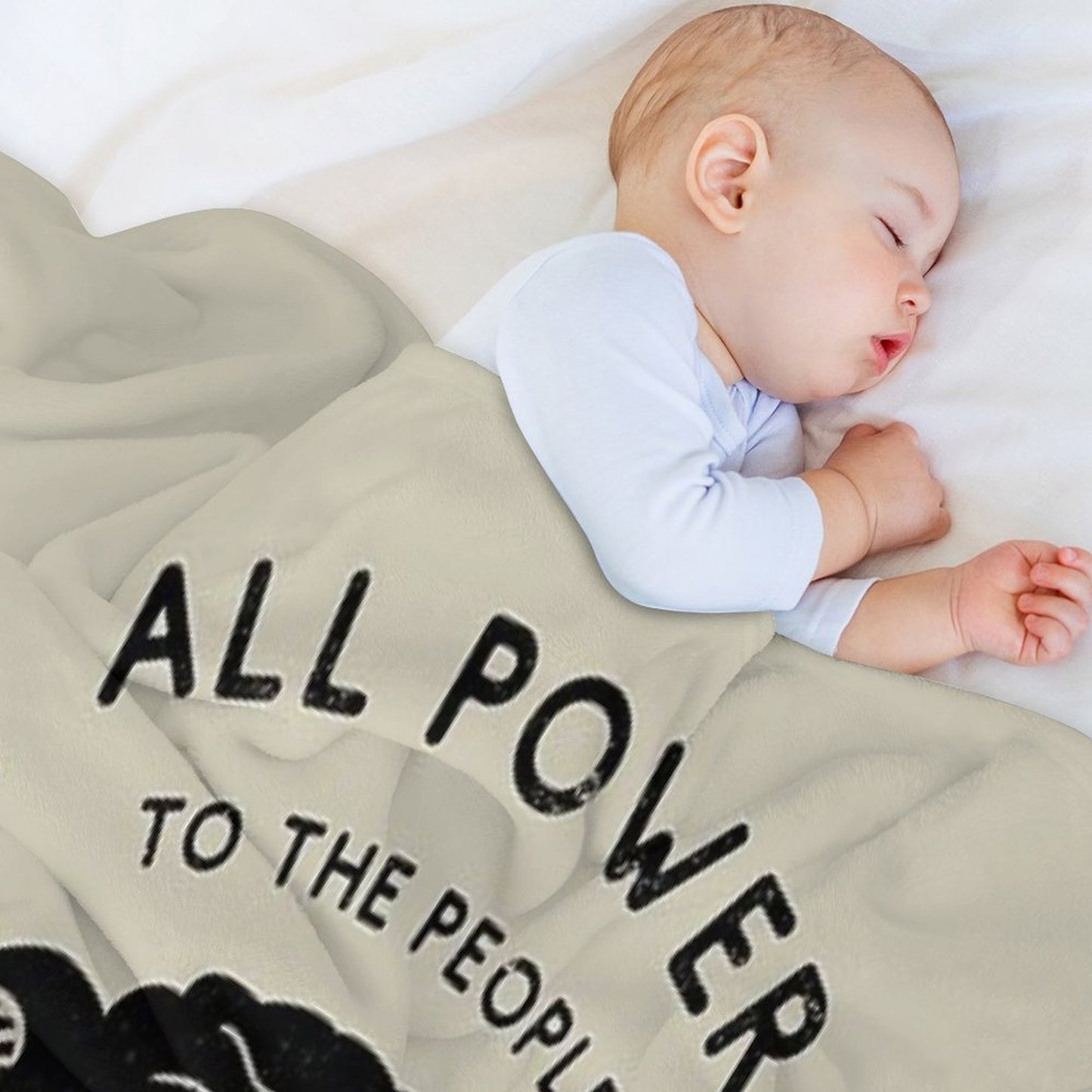 Black Panther - All Power to The People - Expect Resistance HBCU Black Owned BLM Black Lives Matter Original Art Pillowcase Easy Care Throw Blanket