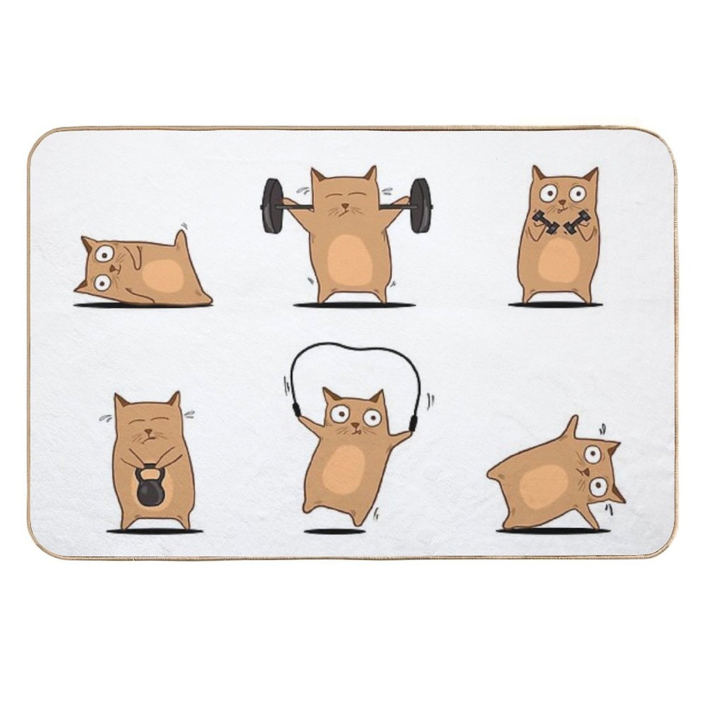 FITNESS CAT Rapid-Drying Bath Mat