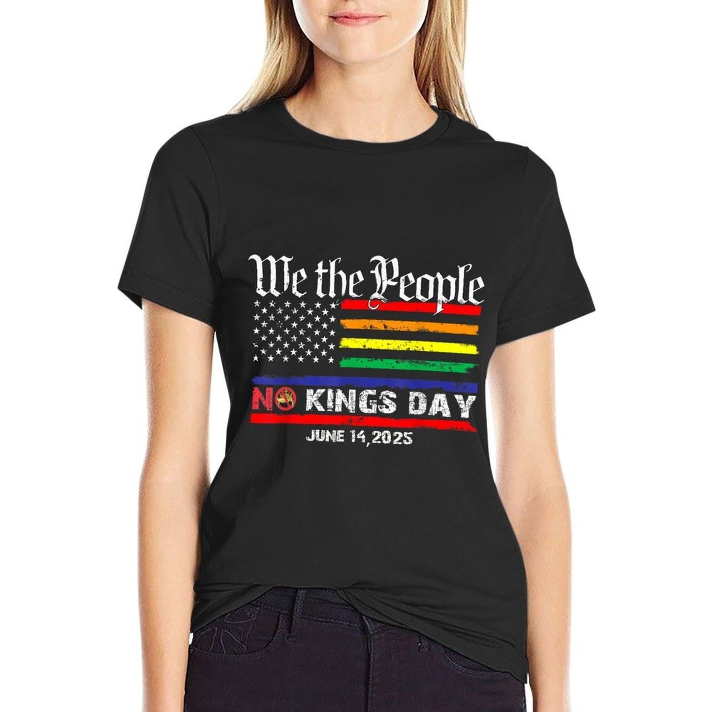 No Kings In America We The People Political Men Women Eco-friendly Material T-Shirt
