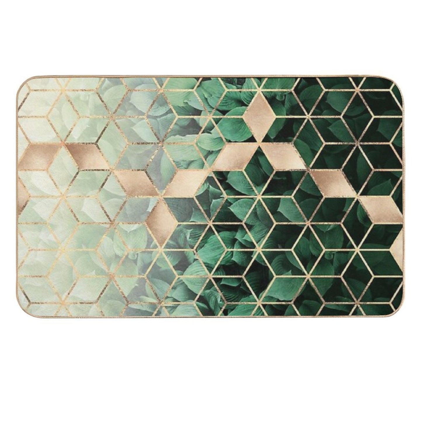 Leaves And Cubes Multi-Purpose Bath Mat