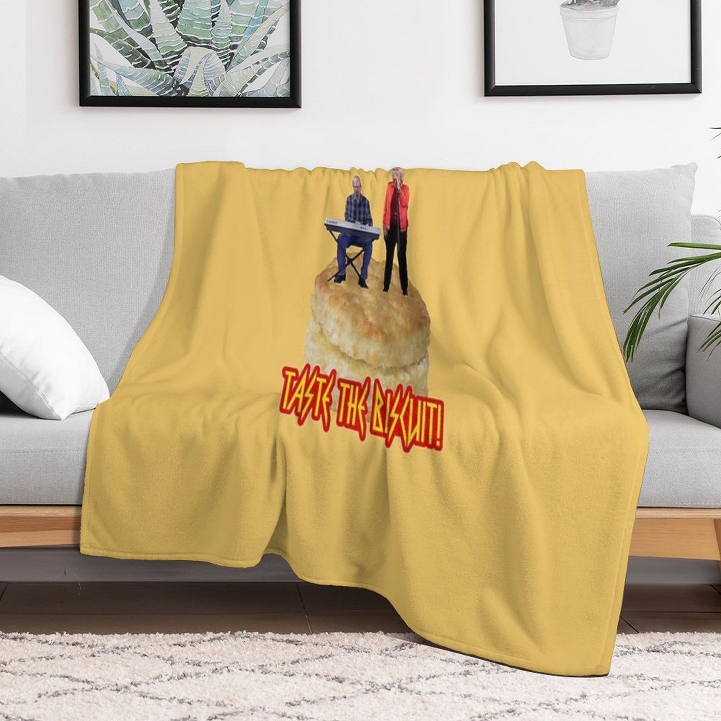 Toasters N Moose Taste The Biscuit Easy Care Throw Blanket