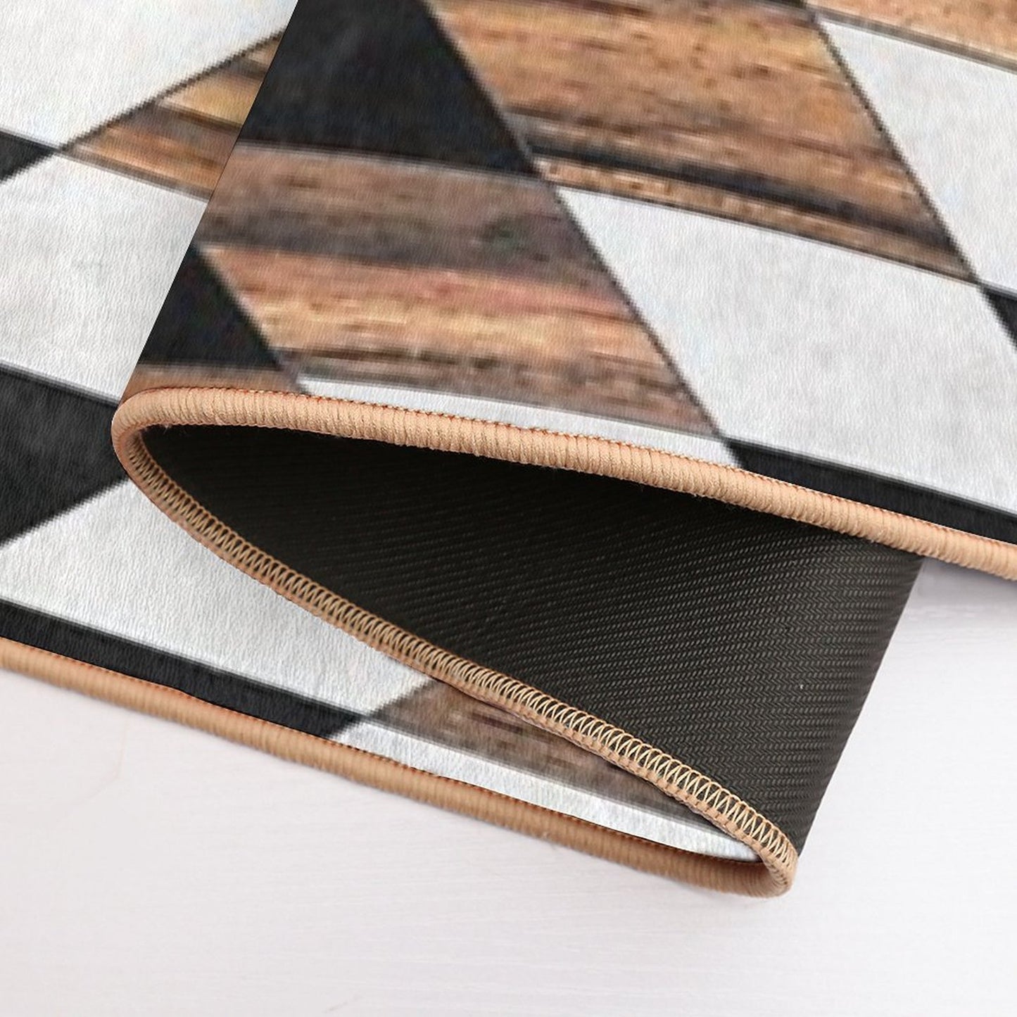 Urban Tribal Pattern No.13 - Aztec - Concrete And Wood Easy To Clean Bath Mat
