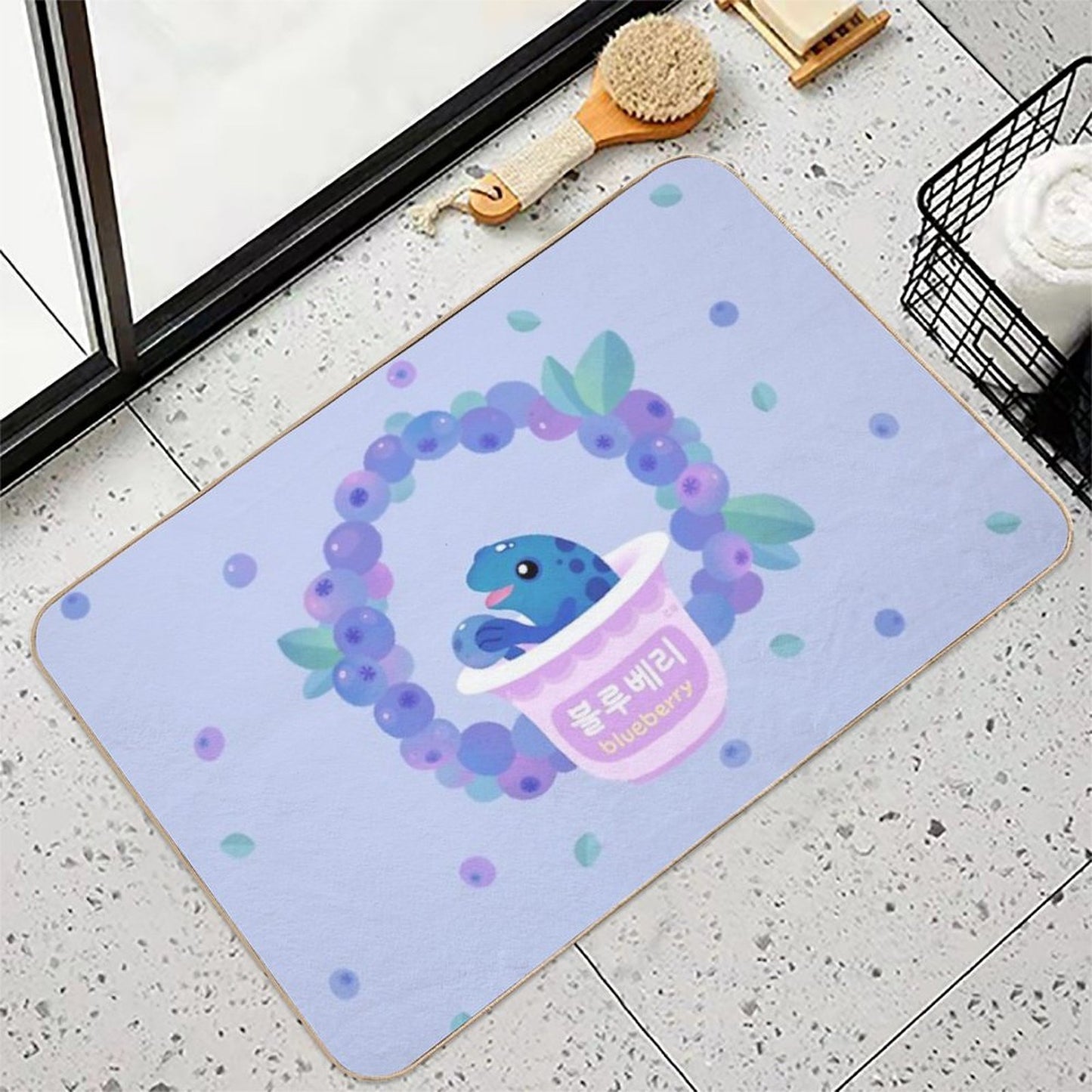 Blueberry Poison Yogurt 2 Durable Bath Mat
