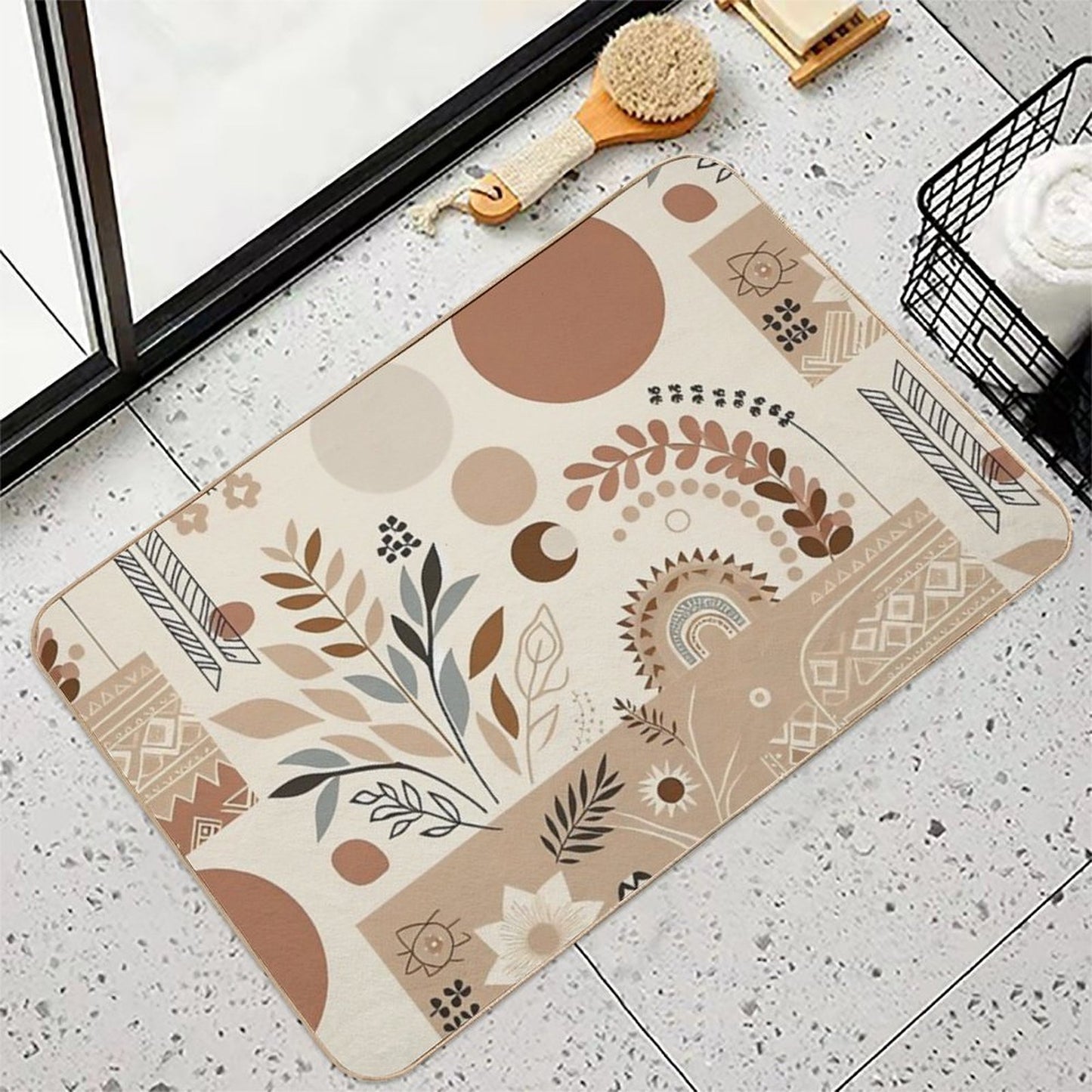 Boho Abstract Background - 31 Easy Maintenance Bath Mat