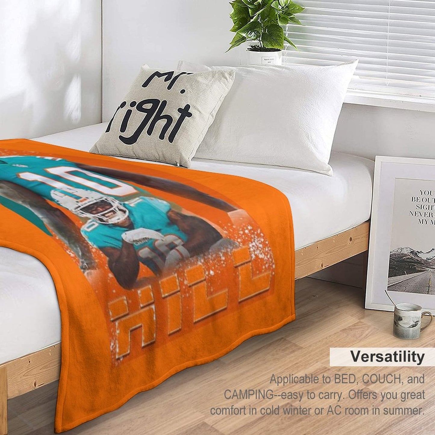 Tyreek Hill Dolphins Anti-pilling Throw Blanket